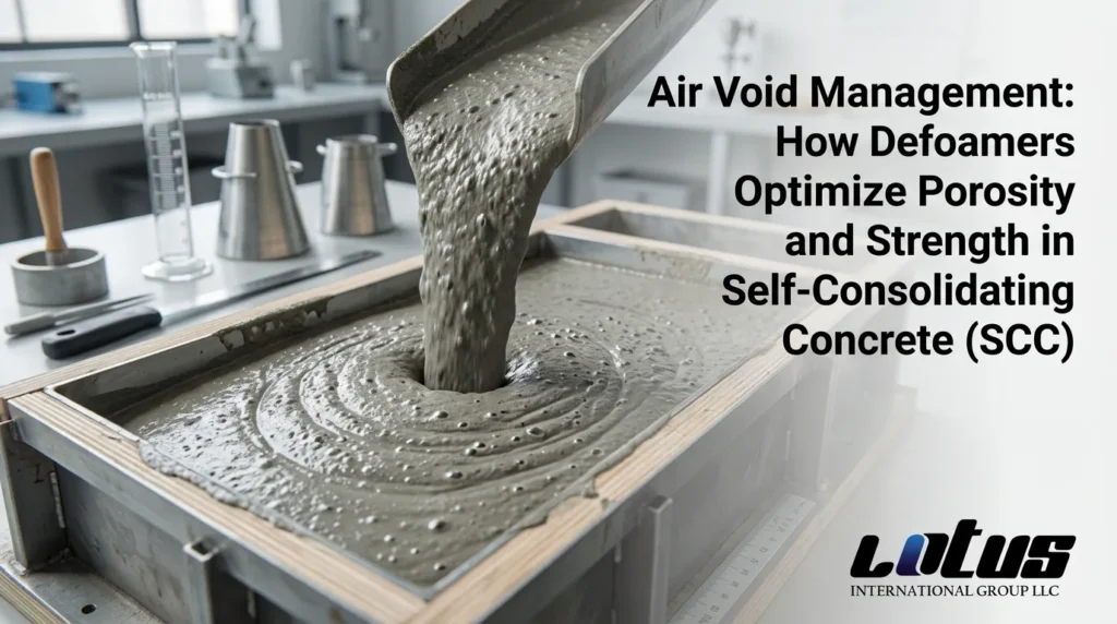 Air void management in SCC