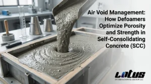 Air void management in SCC